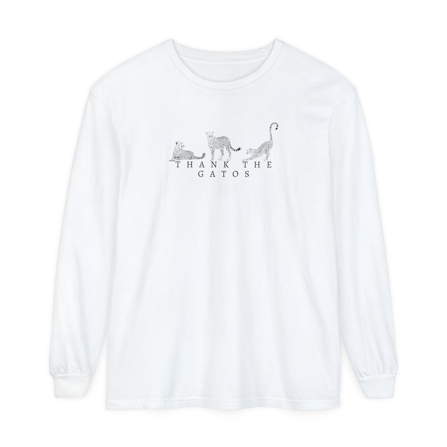 Thank the Gatos | Long Sleeve Crop Top