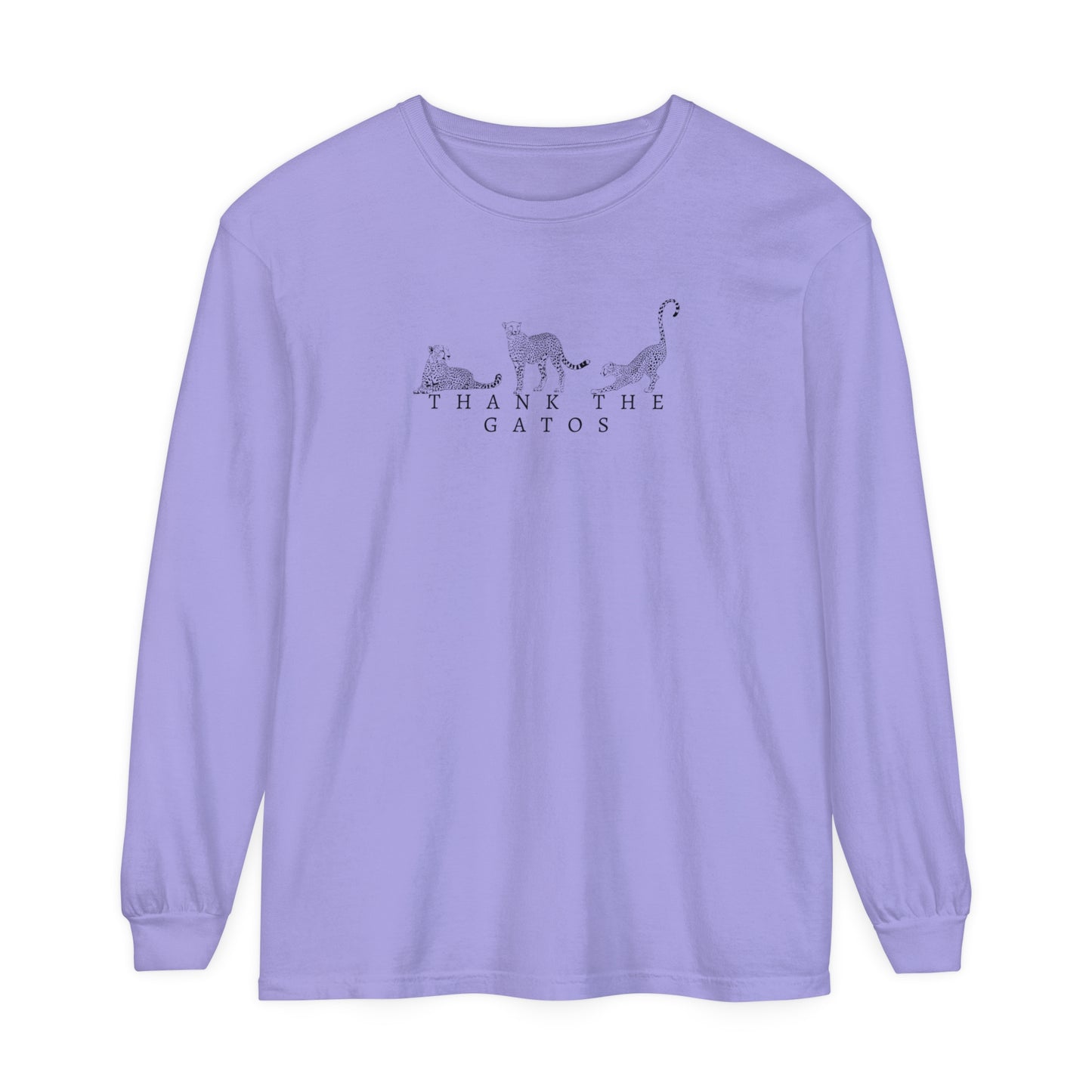 Thank the Gatos | Long Sleeve Crop Top