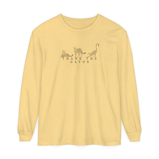 Thank the Gatos | Long Sleeve Crop Top